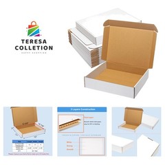 Sturdy 3-Layer White Shipping Boxes – Ideal for Small Business Mailing