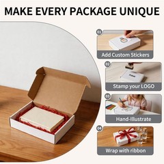 9″ x 6″ x 2″ White Corrugated Cardboard Shipping Boxes Set of 25, Heavy-Duty …