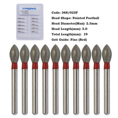Dental Diamond Football Burs Egg Shape FG 368/023C 379/023F Coarse High Speed