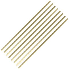 8 PCS 4Mm/ 5/32 Inch Brass Rod Brass round Stock Lathe Bar Stock Kit Solid Brass