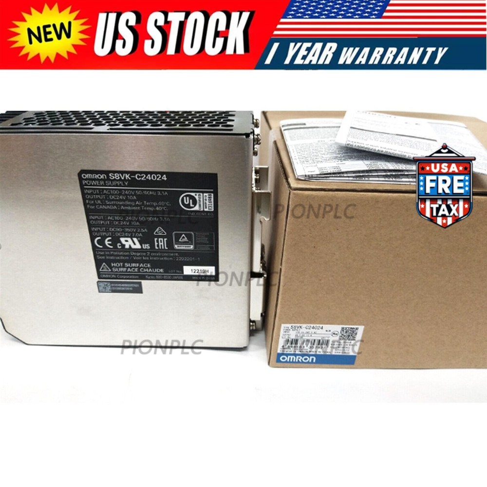 new Omron S8VK-C24024 Switching Power Supply 100-240VAC 24VDC 10A US Free TAX