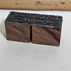 Vintage Laundry Advertising Letterpress Printing Block. Save Lots Of Time. T-185