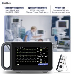 7‘Multi-parameter Patient Monitor Vital Signs Monitor ECG/NIBP/TEMP/RESP/SPO2/PR