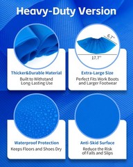 Heavy Duty Disposable Shoe Covers – XL Waterproof Non-Slip Booties, 100 Pack
