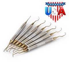 7pcs Periodontal Montana Jack Sickle Scaler Light Double Ended Dental Instrument