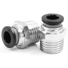 10 Pcs Push to Connect Fittings 6mm Tube OD x 1/4 Inch NPT Thread, Male Straight