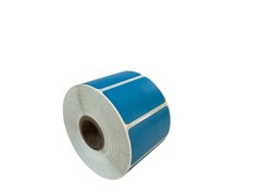 Direct Thermal Zebra Labels- 2×1.25 Blue Color 1000 labels per roll, 1-10 Rlls