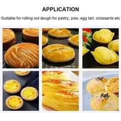 1-25mm Croissant Dough Press Machine Manual Pastry Dough Sheeter Dough Roller