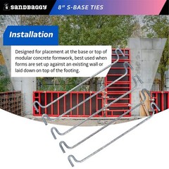 Sandbaggy 8″ S-Base Tie for Symons Steel-Ply or Sure Built Sure Ply Form Systems