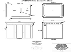 24x36x24 Polymer Concrete Tier 22 Handhole Vaults, Price is for 1 Hand Hole