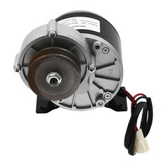 250W Gear Electric Motor Gear Motor Brushed Reduction Motor w/ Belt Pulley 36VDC