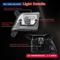 LED Fog Light Kit Compatible with 2019 2020 2021 2022 Chevy Silverado 1500, Driv