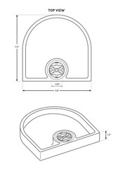 UPLIFT Desk STR005 Small Half Circle Drawer Under Desk Storage Organizer New
