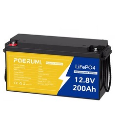 12V 200Ah LiFePO4 Lithium Rechargeable Battery for Solar Back Up System Marine