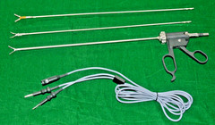 3pc Laparoscopic Bissinger Bipolar Maryland/ Ruby/ Fenestrated 5mmx330mm & Cable