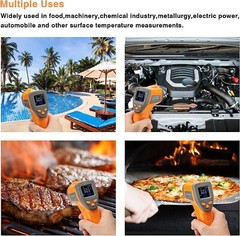 LCD Infrared Thermometer Temperature Gun Laser IR Cooking Oven Pizza -50°C-550°C