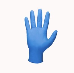 Shamrock Nitrile Disposable Gloves Powder-Free Textured Blue Medium (Box of 100)