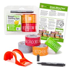 UBMOVE 1 Bedroom Labeling Tape Living Room Packing Tape Bathroom