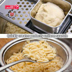 Premium Grade Stainless Steel Spaetzle Maker with Comfort 11 x 33cm, Sliver