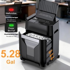 120-Sheet Paper Shredder Cross Cut 5.28Ga Commerical For Office Home Credit Card