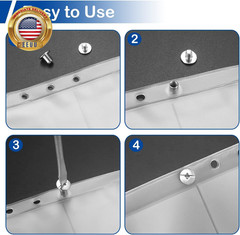25 Sets M5 X 4Mm Chicago Screws, 3/16(5Mm) Black Leather Rivets, Carbon Steel Ph