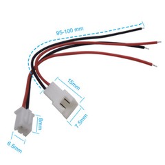 10cm PH 2.54mm Pitch 2pin Male Female Cable connector Terminals Wire