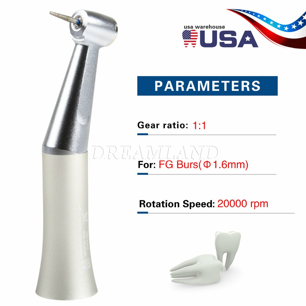 FG1.6mm/CA2.35mm Dental Low Speed Handpiece Contra Angle Straight 2/4HOLE Motor