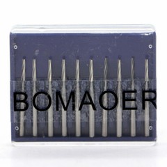 NEW 10Pcs Dental Lab Carbide Burs Drills FG169L# Tapered Fissure High Speed Bur