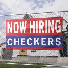 Now Hiring Checkers 13 oz Heavy Duty Vinyl Banner Jobs Available Help Wanted
