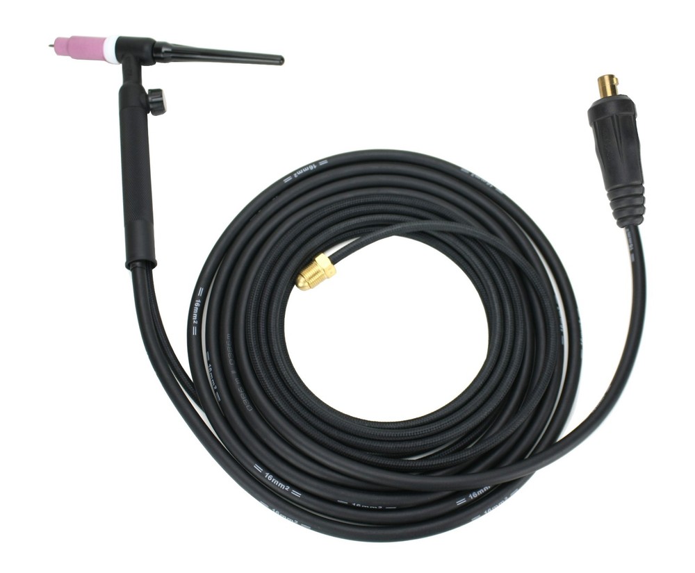 WP Series – Air Cooled TIG Torch with Valve – 2-Piece Cable with Dinse Connector