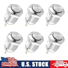 USA 12mm Waterproof Momentary Push Button Switch 12v Power Push Button 6pcs/set