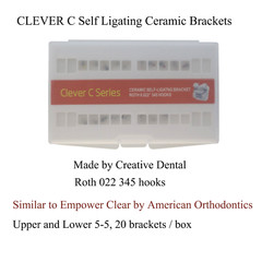Orthodontic Self-ligating Brackets Ceramic Metal Braces Empower Clear Roth MBT