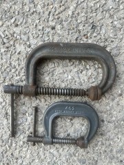 (2) Wilton C Clamps No. 404 And No. 402 Heavy Duty USA