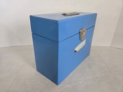 Versa Personal File Model 55 Blue Metal File Box w/ Key FREE SHIPPING