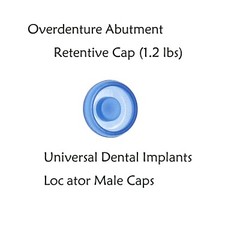 US Dental overdenture Locator Abutment Retention Caps Male Cap Inserts Set
