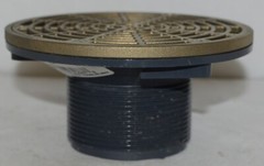 Sioux Chief 84236LNR 2-7/8 X 3 Inch PVC On Grade Floor Drain Nickel Bronze