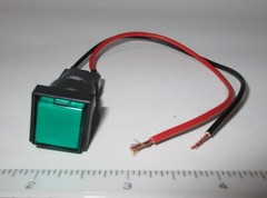 RAFI LUMOTAST 75 IP40 Green Lens Square Panel Indicator Signal Lamp 1.65.111.081