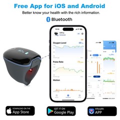 Wellue O2 Ring Pulse Oximeter O2Ring Oxygen Monitor with Free APP and PC Reports
