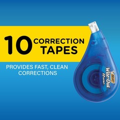 BIC® Wite-Out® Brand EZ Correct® Correction Tape, White, 10 Pack
