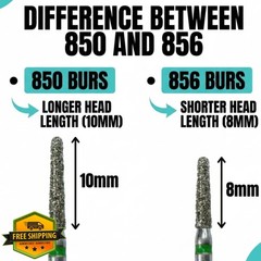 Spark Dental FG Round End Taper Burs Green 856-016 (10pk)