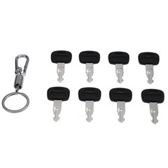 8X Ignition Keys with Key Chain #459A RC411-53933 RC461-53930 for Kubota Mini…