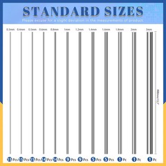 Glarks 104Pcs Stainless Steel Spring Wire Assortment Kit – Diameter 0.3-3mm, Len