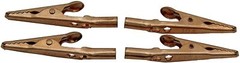 Copper Alligator Clips 4pc 2 in 10 Amp Soldering Heat Sink & Test Wire Connector