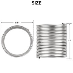 50Ft 1/2″ Stainless Steel Tubing Coil for Water Chillers and Brewing