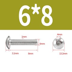 M6-M10 Socket Button Head Screws Dome Allen Bolts Machine Screw Stainless Steel