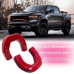 Custom Tow Hook Covers Compatible with 2019-2025 RAM 1500 for ram 1500, RED