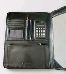 Franklin Covey Planner Black Classic Binder Faux Leather All In One 12.5 x10