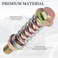 Car Exhaust Manifold Bolts Kit, M10x1.5 Steel Bolts and Nuts for Most Vehicles