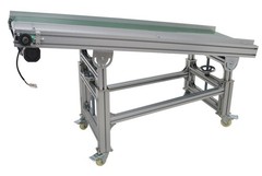 Inclined Belt Conveyor 59”x15.7” Transportation Machine Load 88Lbs 110V 120W