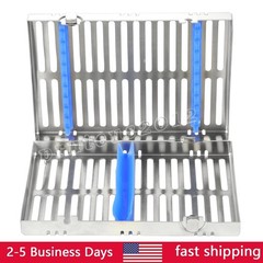 5 DENTAL SURGICAL AUTOCLAVE STERILIZATION CASSETTES RACKS BOX FOR 10 INSTRUMENTS